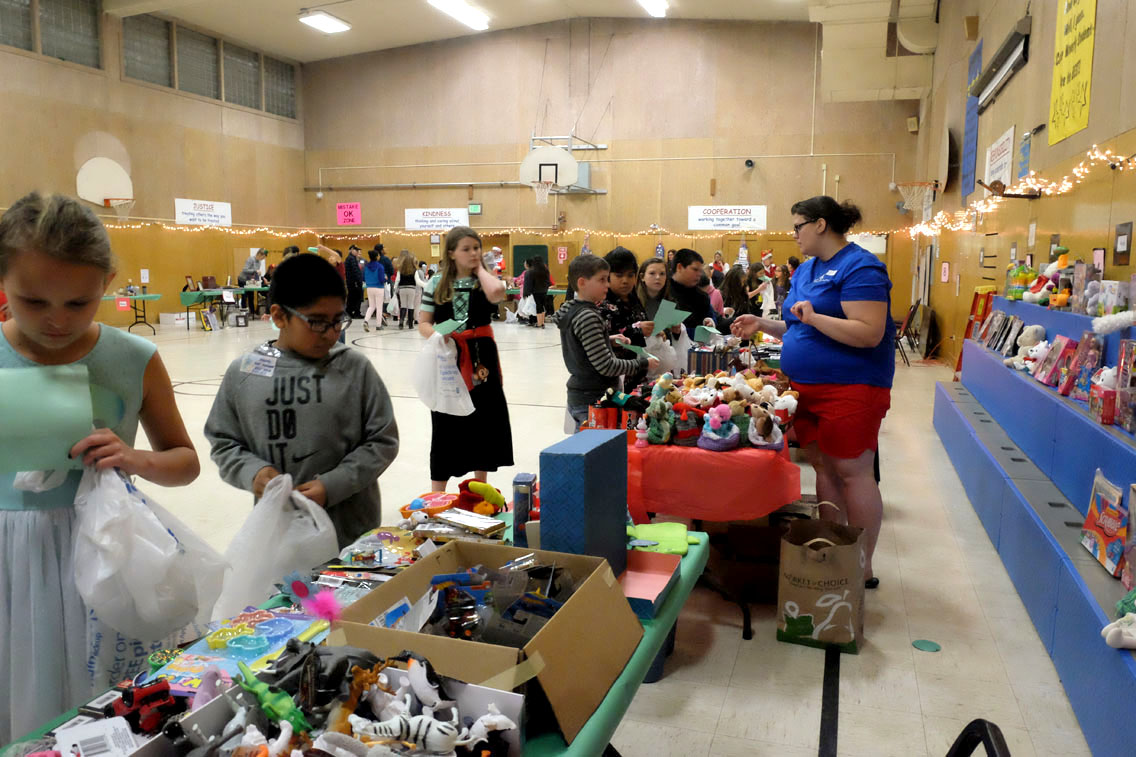 Waverly students shop at the Spirit of Giving event.