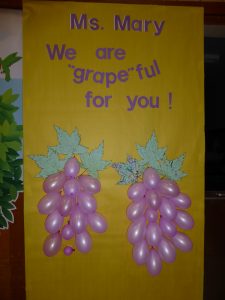 Ms Mary We are Grapeful for you