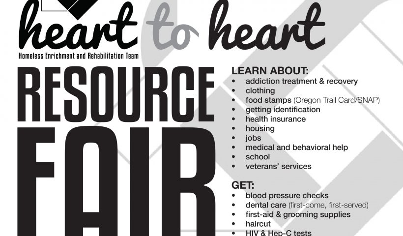 Heart to Heart Resource Fair Flyer