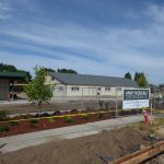 Lafayette modular, parking lot and landscaping