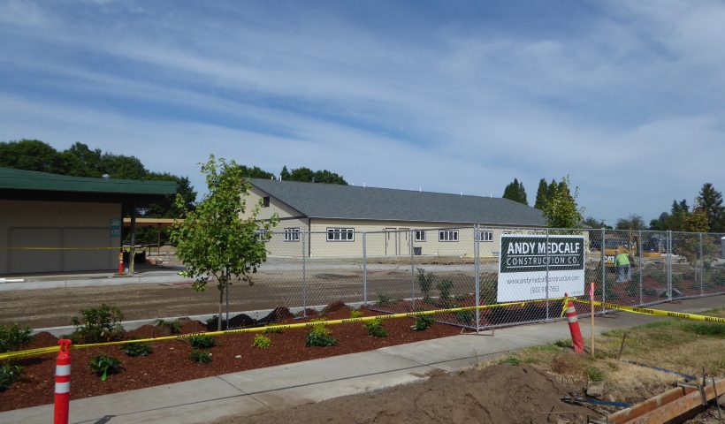 Lafayette modular, parking lot and landscaping