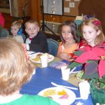 Tangent students eat with family members