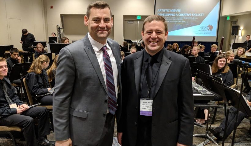 Welsh and Dr. Lewis Norfleet at All-State Music Conference.