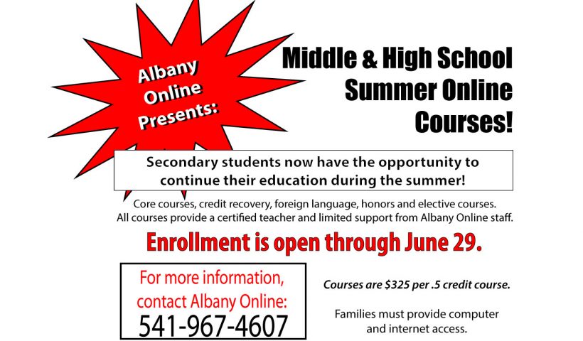 Middle & High School Summer Online Courses