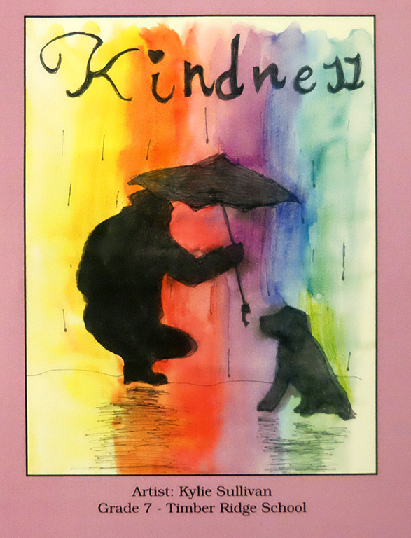 "Kindness" painting by Kylie Sullivan