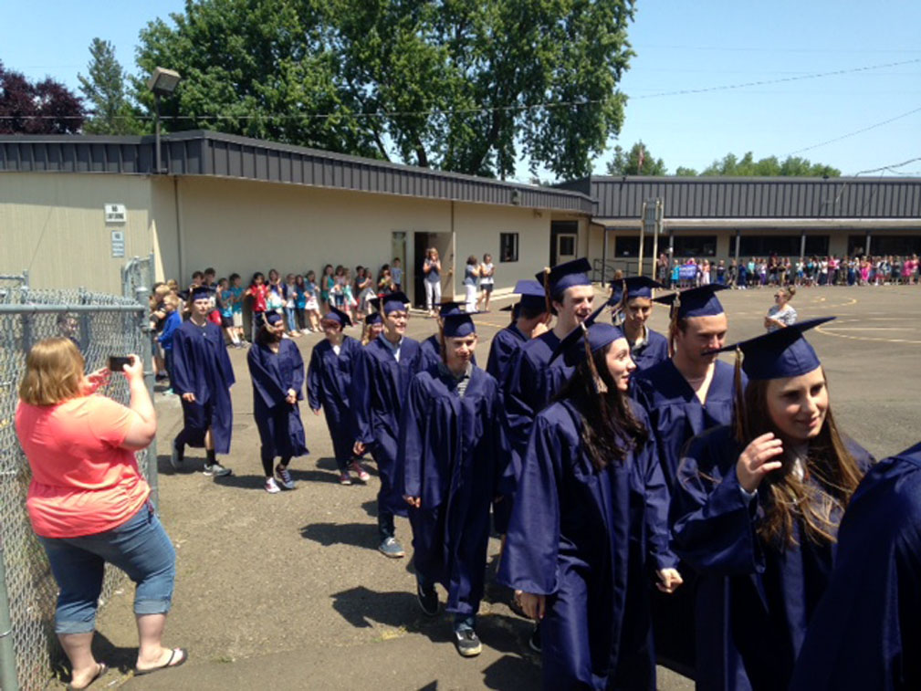 Parade of Graduates at Oak Grove Elementary School