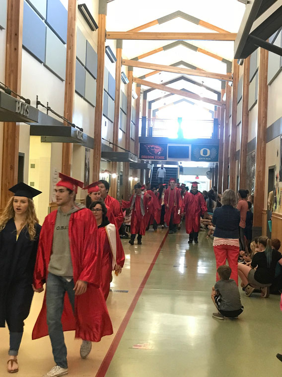 Parade of Graduates at Timber Ridge School