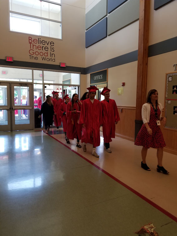 Parade of Graduates at Timber Ridge School