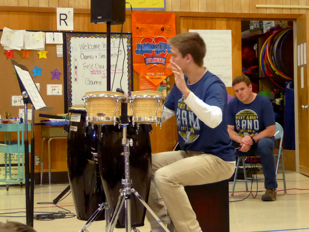 West Albany High School Jazz Band drummer.