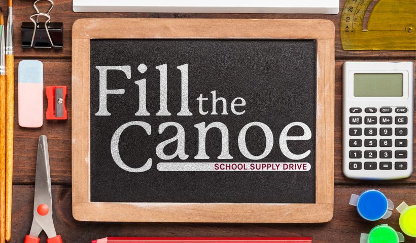 fill the canoe school supply drive