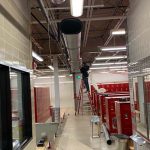 South Albany new ducting in locker room