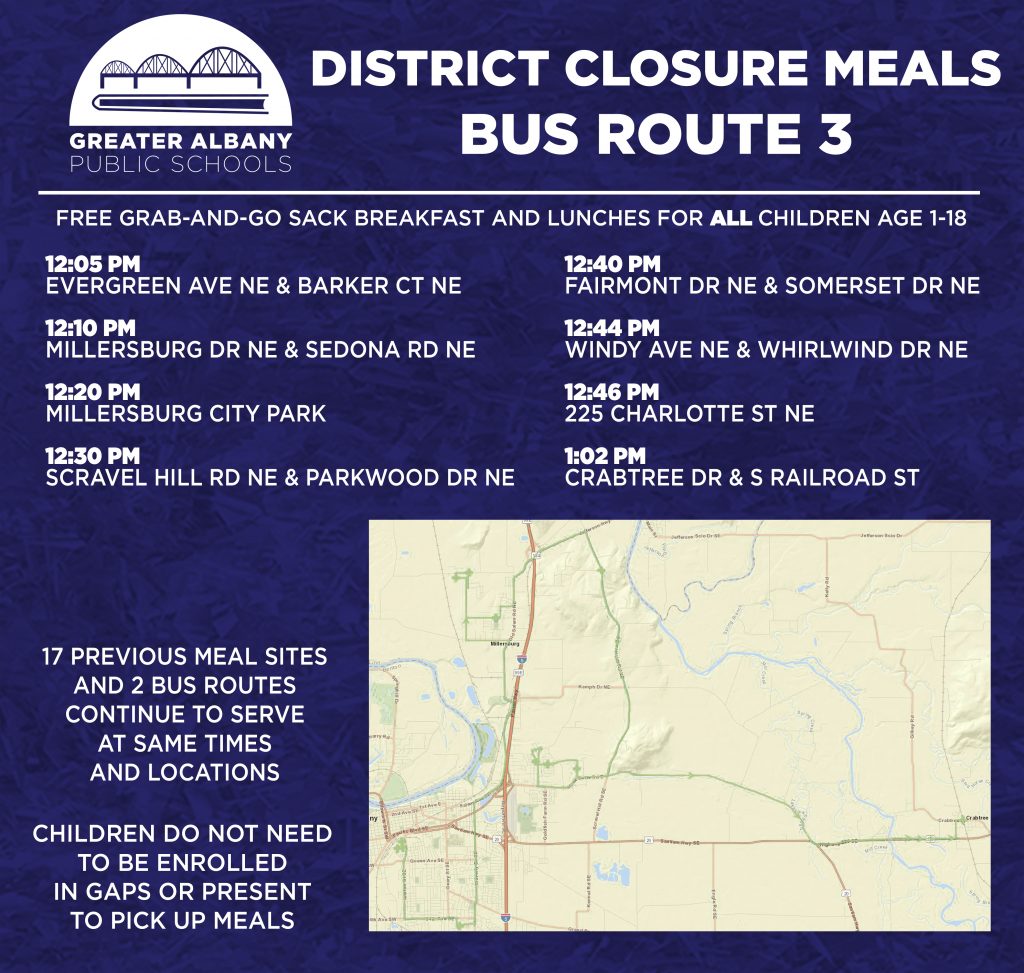 Meal Bus Route 3 map and schedule