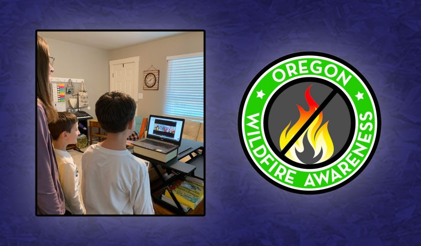 McKinney family fire project with Oregon Wildfire Awareness logo