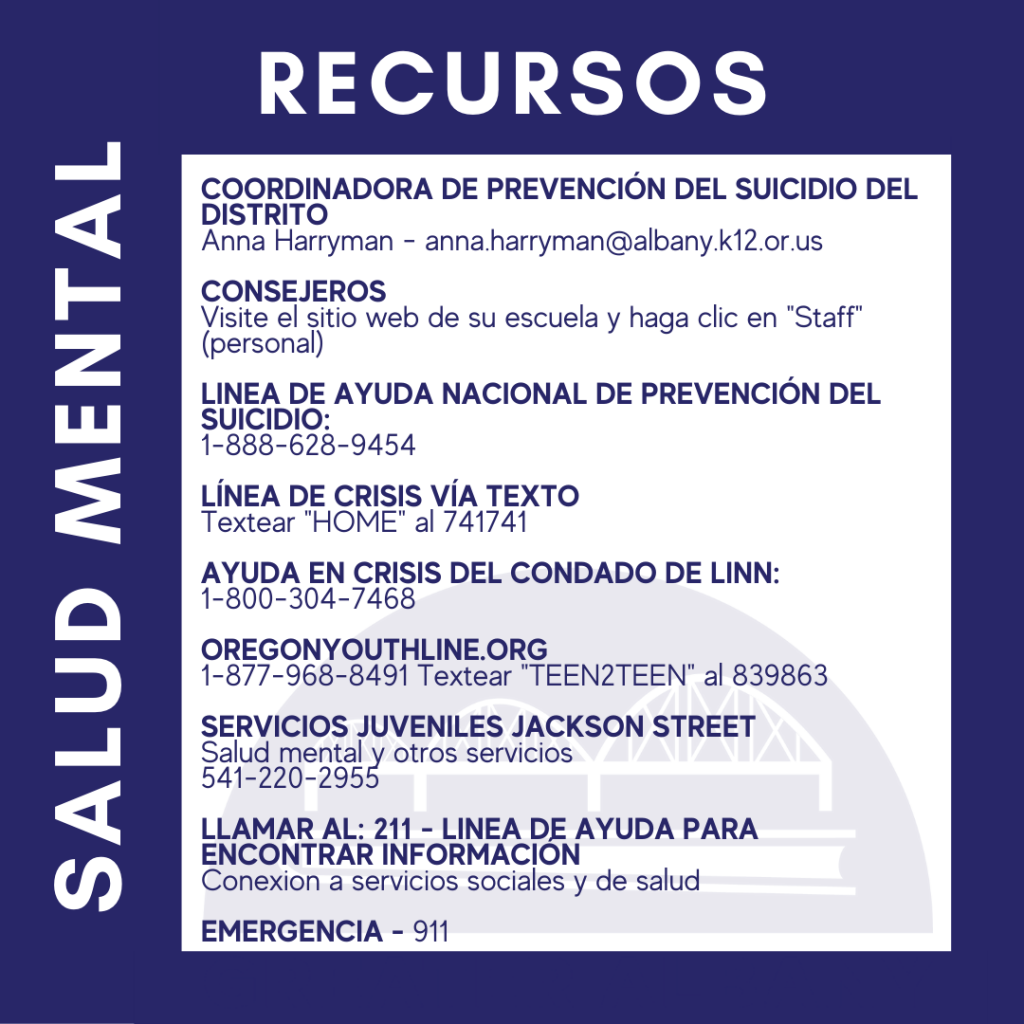 Mental Health Resources Spanish