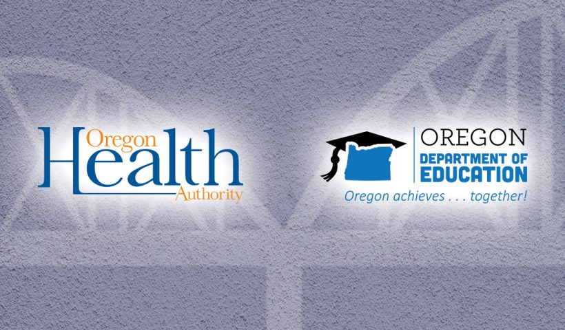 OHA and ODE logos on bridge background