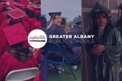 GAPS logo over graduation pictures from 2022