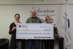 ASPF and Superintendent Gardner with donation check